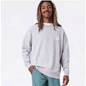 Outdoor Voices Graphic Sweatshirt XS Mens Heather Gray Move Your Body Crew